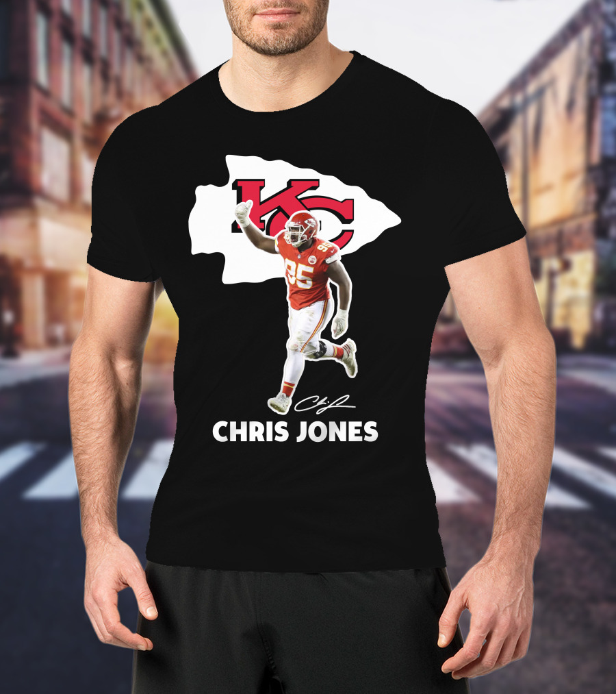 Chris Jones KC Chiefs Player 95 Signature T-Shirt
