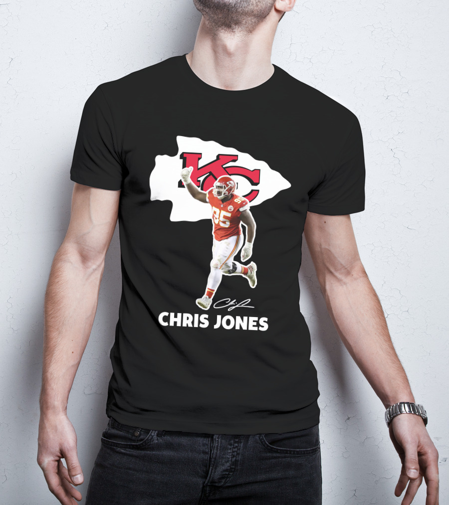 Chris Jones KC Chiefs Player 95 Signature T-Shirt