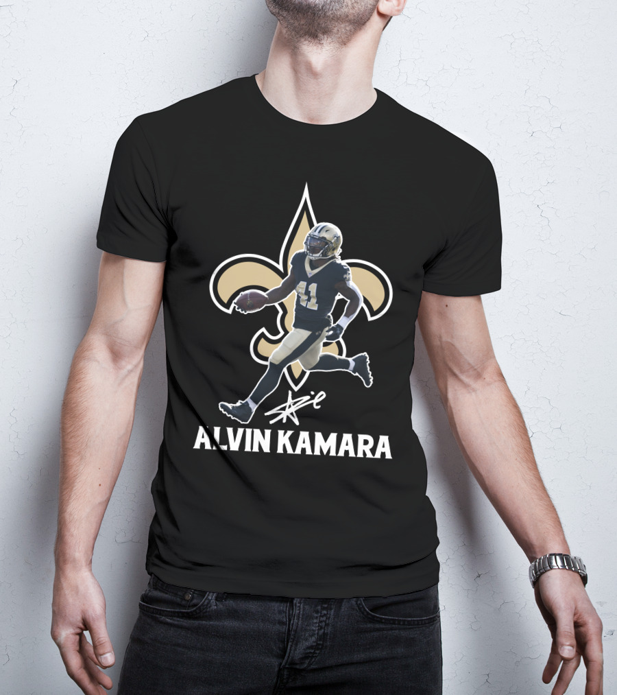 Alvin Kamara New Orleans Fleur-de-Lis NFL 41 Football Star T-Shirt