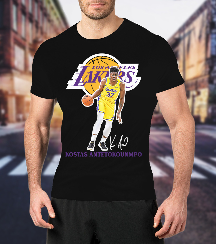 Kostas Antetokounmpo Los Angeles Lakers 37 La12 T-Shirt