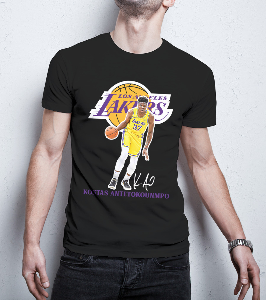 Kostas Antetokounmpo Los Angeles Lakers 37 La12 T-Shirt