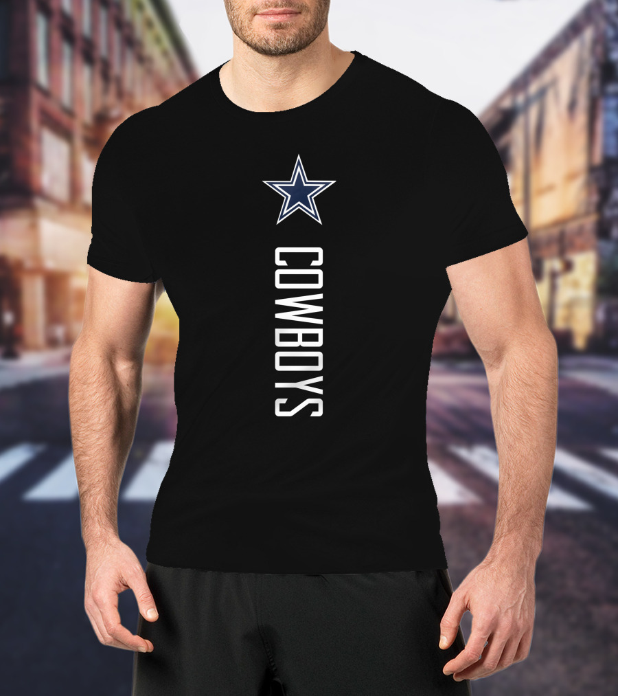 Cowboys Star Vertical Logo 2D-Cowboysclone T-Shirt