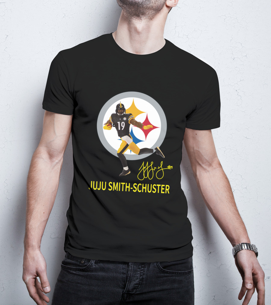 Juju Smith-Schuster 19 Pittsburgh Steelers Football Player Signature T-Shirt