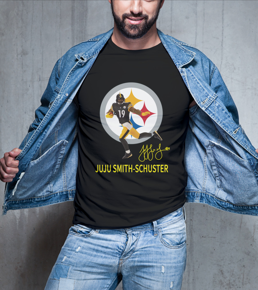 Juju Smith-Schuster 19 Pittsburgh Steelers Football Player Signature T-Shirt