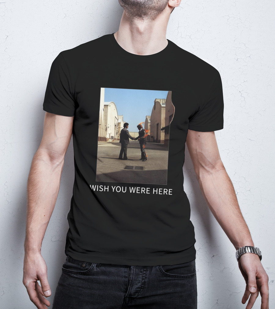 Pf Wish You Were Here Album Cover Iconic Handshake Scene T-Shirt