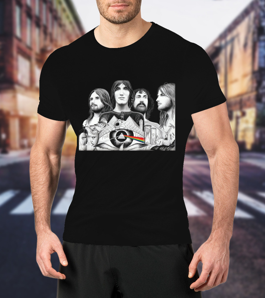 Pink Floyd Dark Side Of The Moon Album Art Band Members T-Shirt