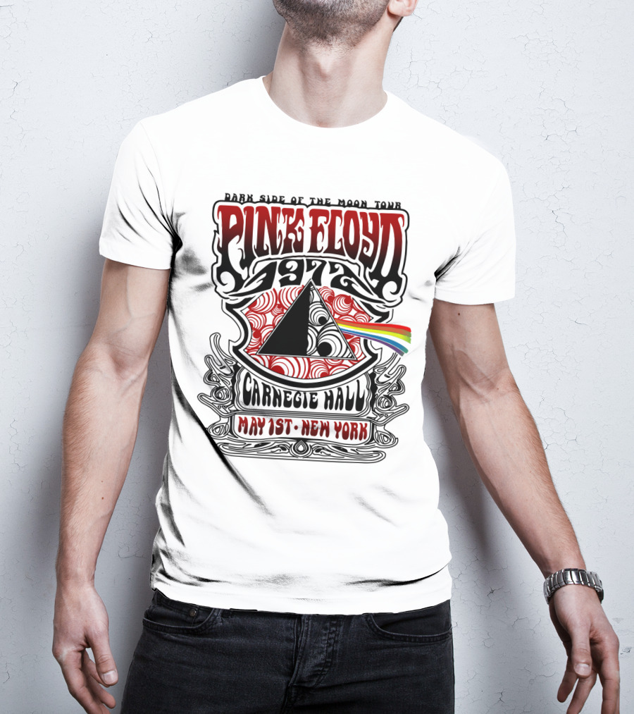 Pink Floyd Dark Side Of The Moon Tour 1972 Carnegie Hall May 1St New York T-Shirt