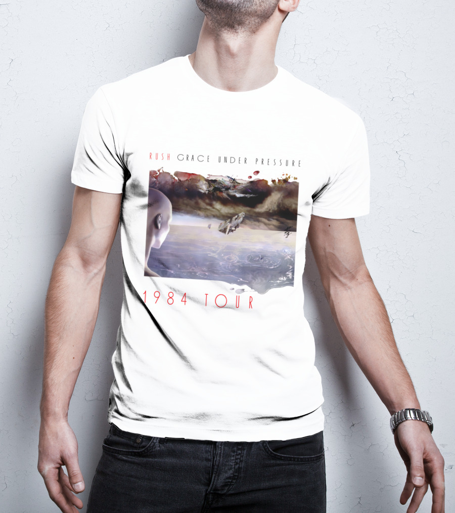 Rush Grace Under Pressure 1984 Tour Live Artwork T-Shirt