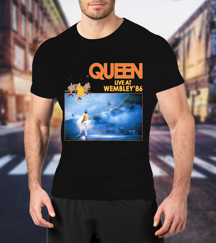 Queen Live At Wembley '86 Stadium Performance T-Shirt