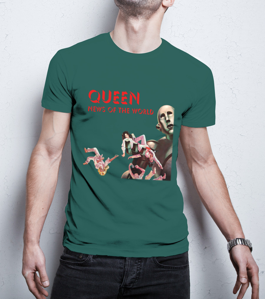 Queen News Of The World Album Cover Robot Artwork T-Shirt
