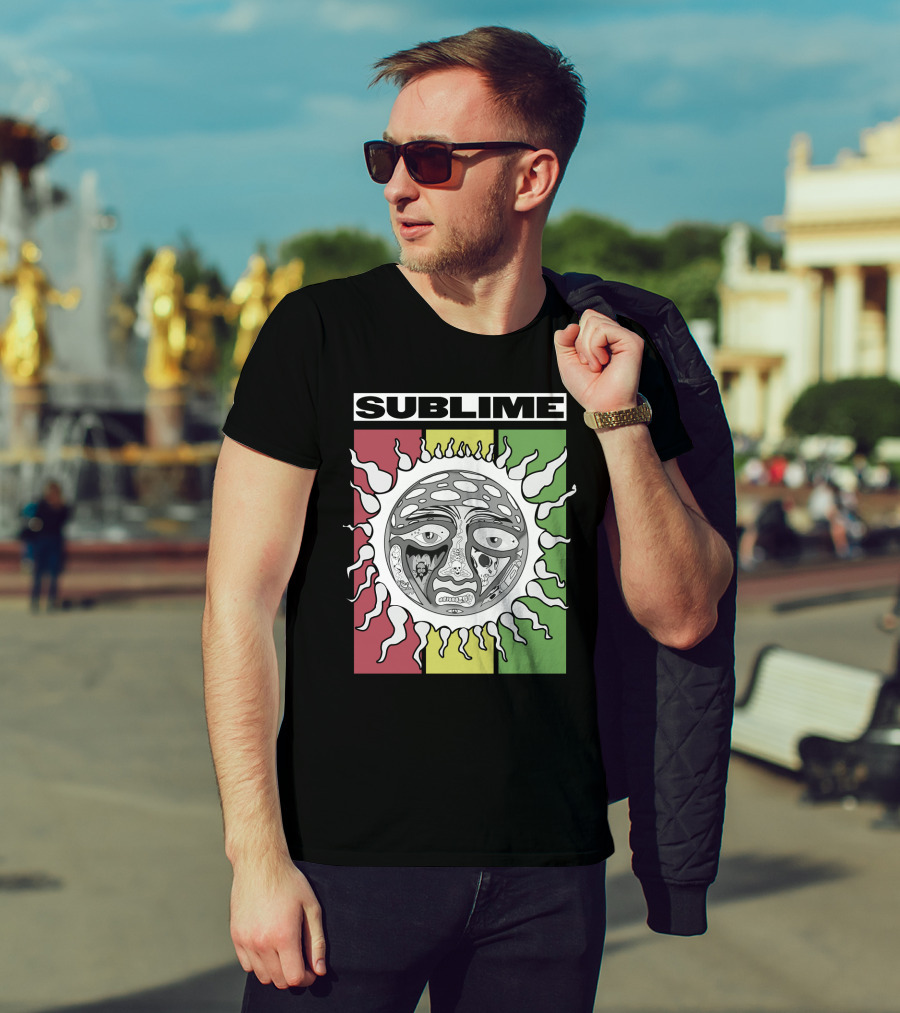 Sublime Sunface With Red Yellow Green T-Shirt