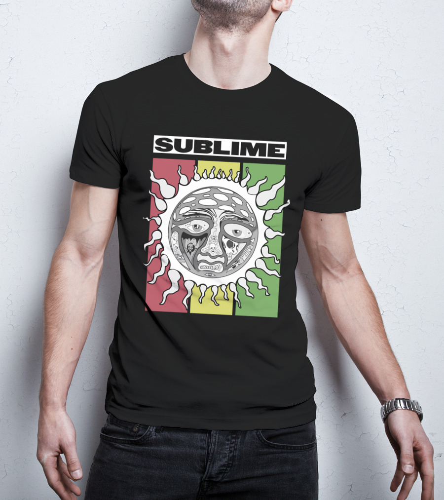 Sublime Sunface With Red Yellow Green T-Shirt
