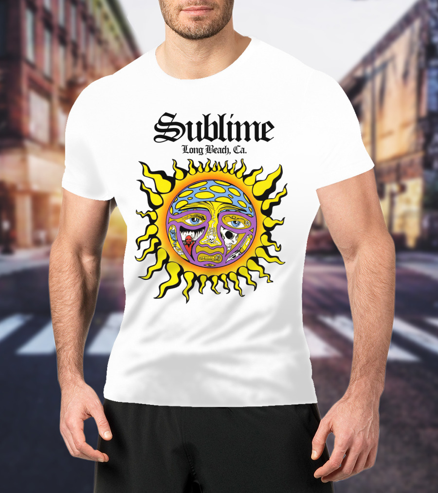 Sublime Long Beach Ca Sunface Artwork T-Shirt