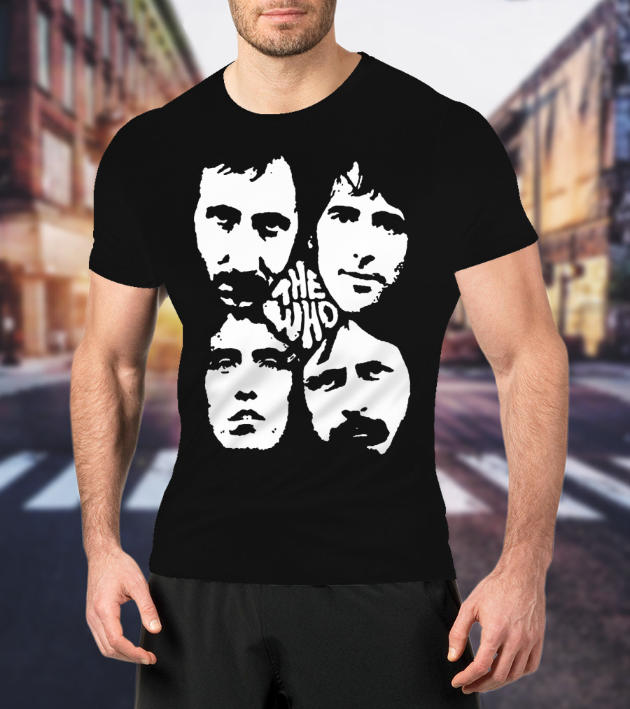 The Who Classic Band Member Faces T-Shirt