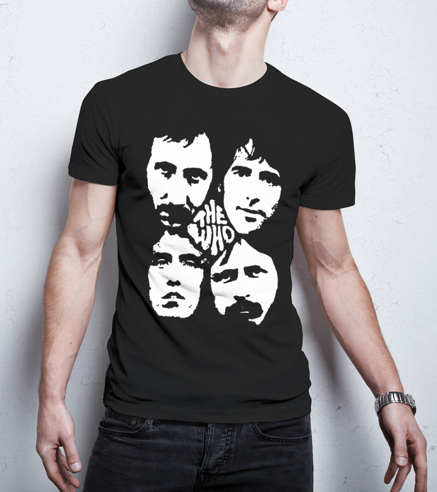 The Who Classic Band Member Faces T-Shirt