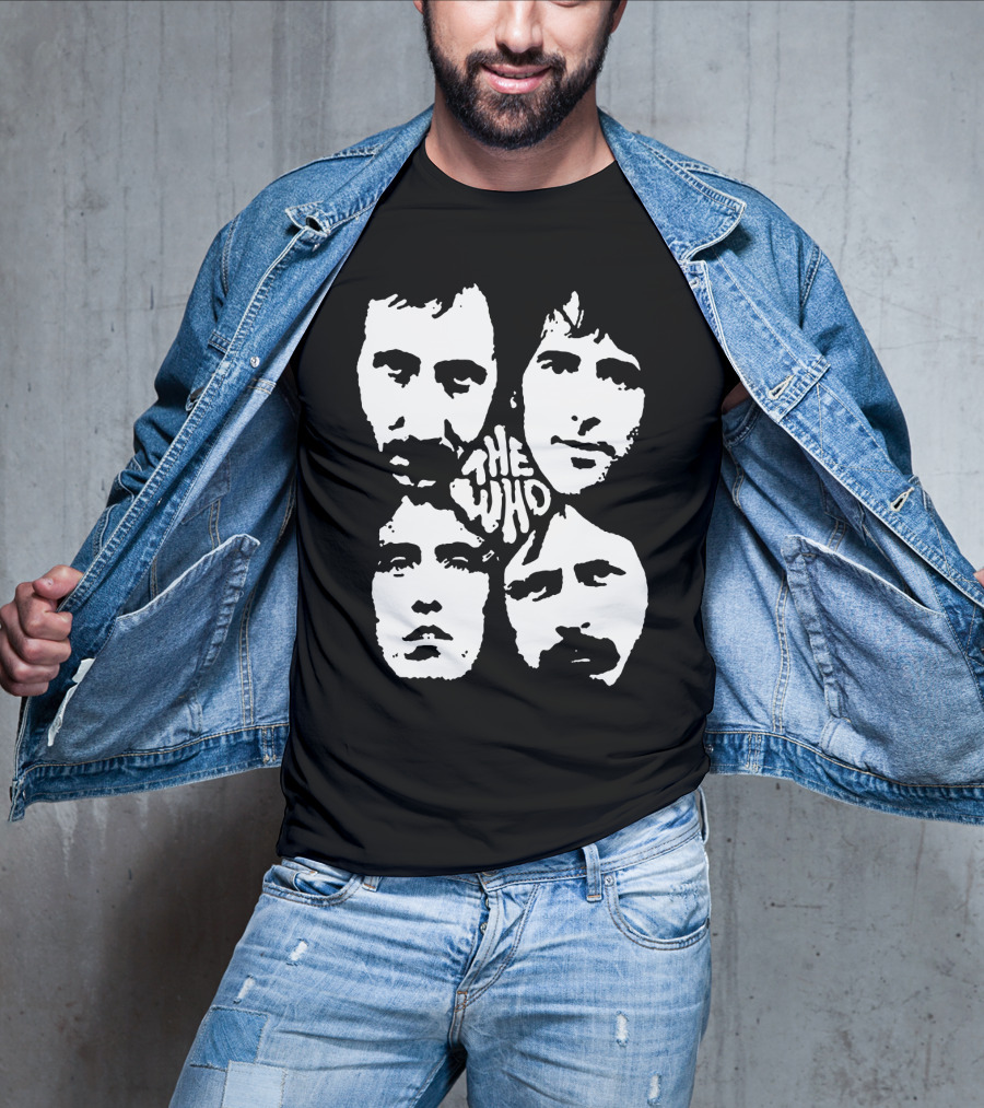The Who Classic Band Member Faces T-Shirt