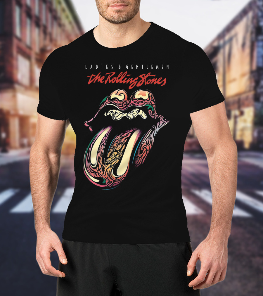 Ladies & Gentlemen The Rolling Stones Psychedelic Tongue T-Shirt