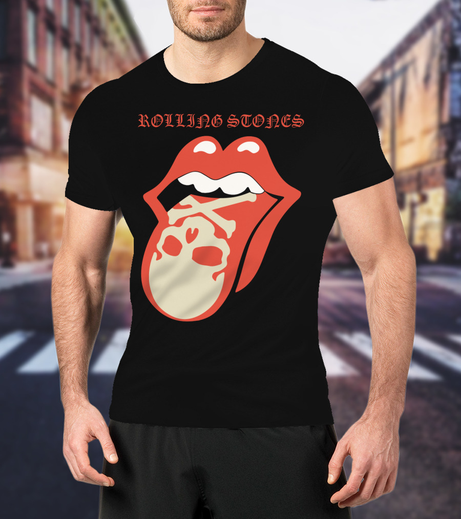 Rolling Stones Tongue With Skull T-Shirt