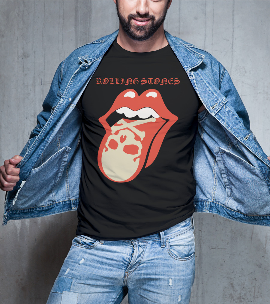 Rolling Stones Tongue With Skull T-Shirt