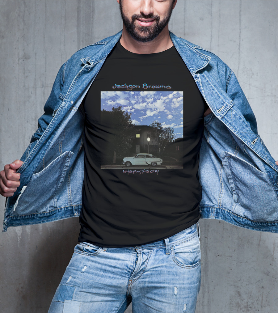 Jackson Browne Late For The Sky Vintage Car Night Scene T-Shirt