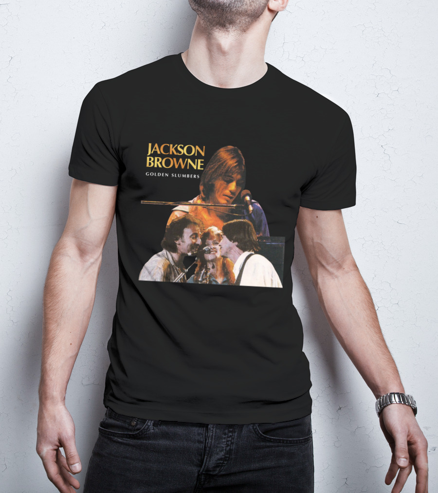 Jackson Browne Golden Slumbers Live Performance Collage T-Shirt