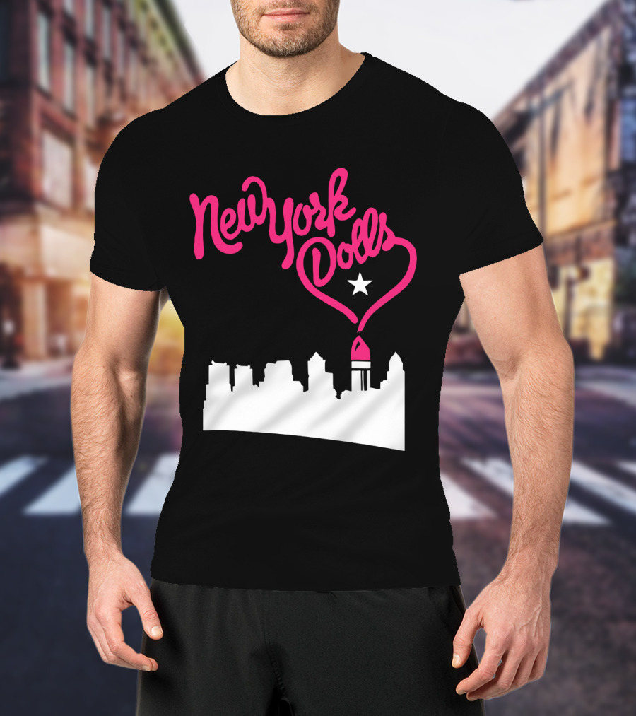 New York Dolls Skyline Star Retro Style T-Shirt
