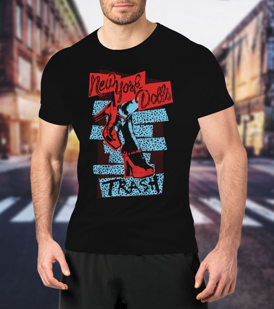 New York Dolls Trash High Heels Graphic Nyd T-Shirt