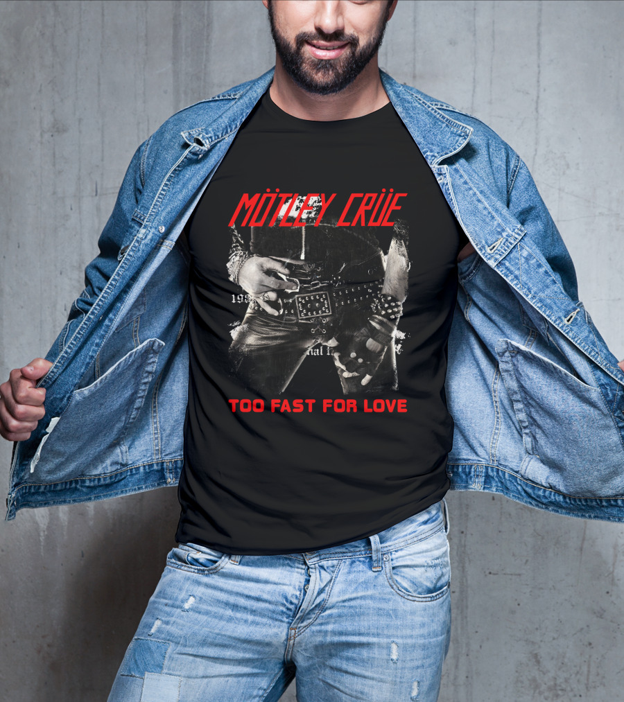 Mötley Crüe Too Fast For Love 1981 Album Cover T-Shirt