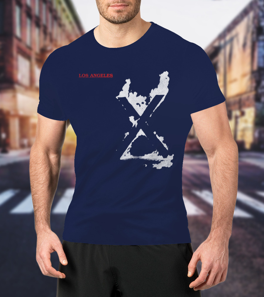 X Los Angeles Vintage Style Black T-Shirt