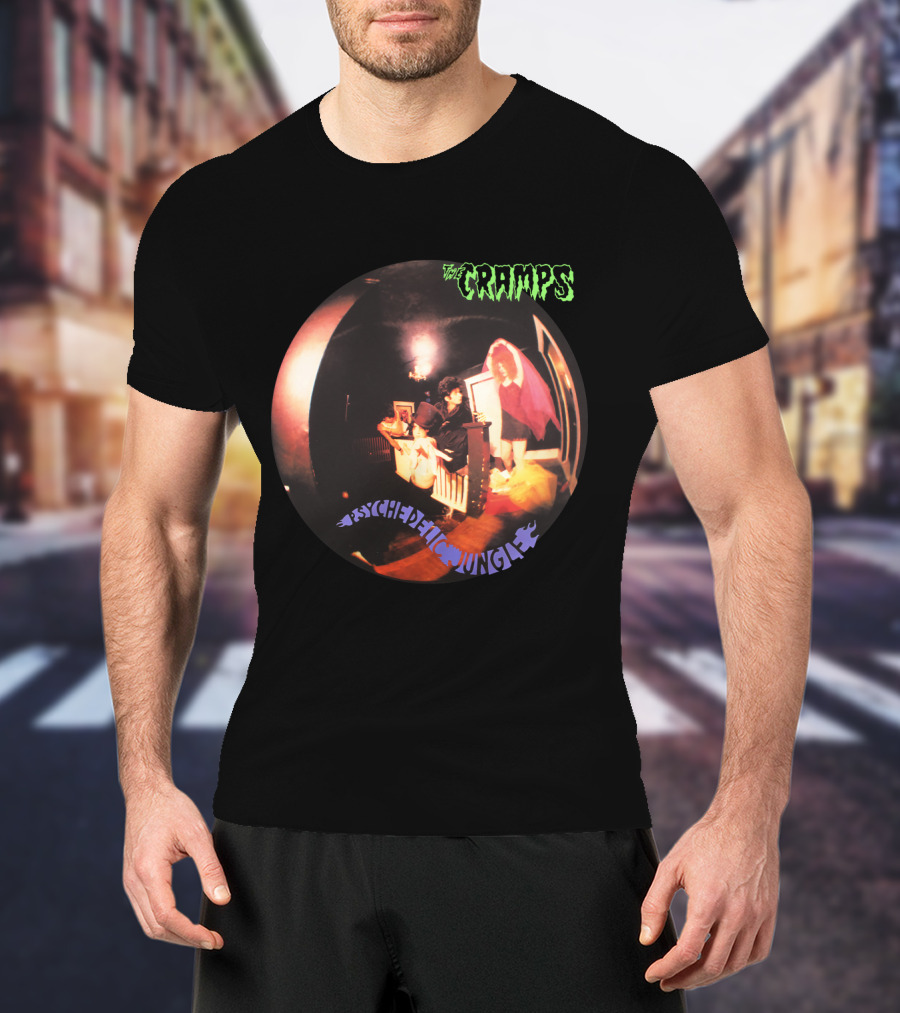 The Cramps Psychedelic Jungle Scene With Colorful Fisheye Lens Photography T-Shirt