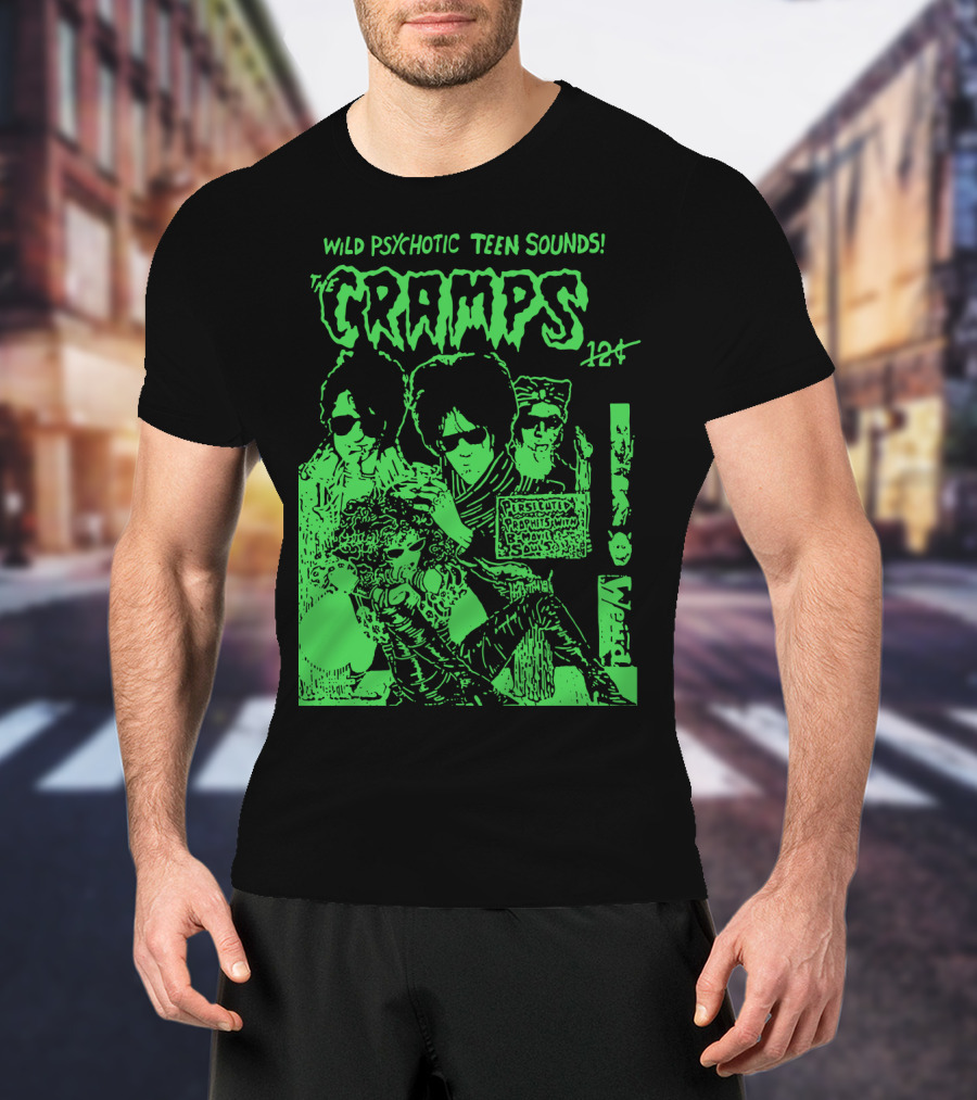 Wild Psychotic Teen Sounds The Cramps 12₵ T-Shirt