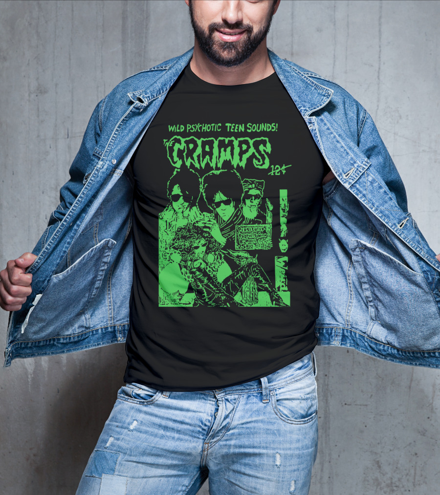 Wild Psychotic Teen Sounds The Cramps 12₵ T-Shirt