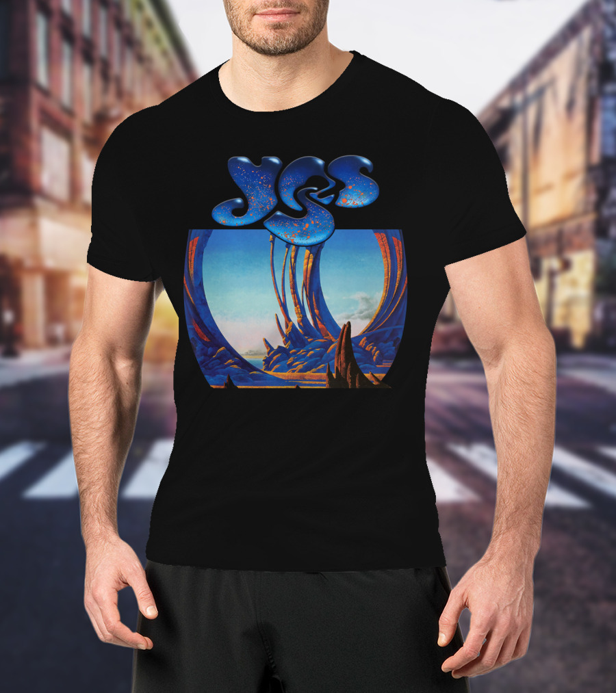 Yes Album Art Cover Retro Fantasy Landscape T-Shirt
