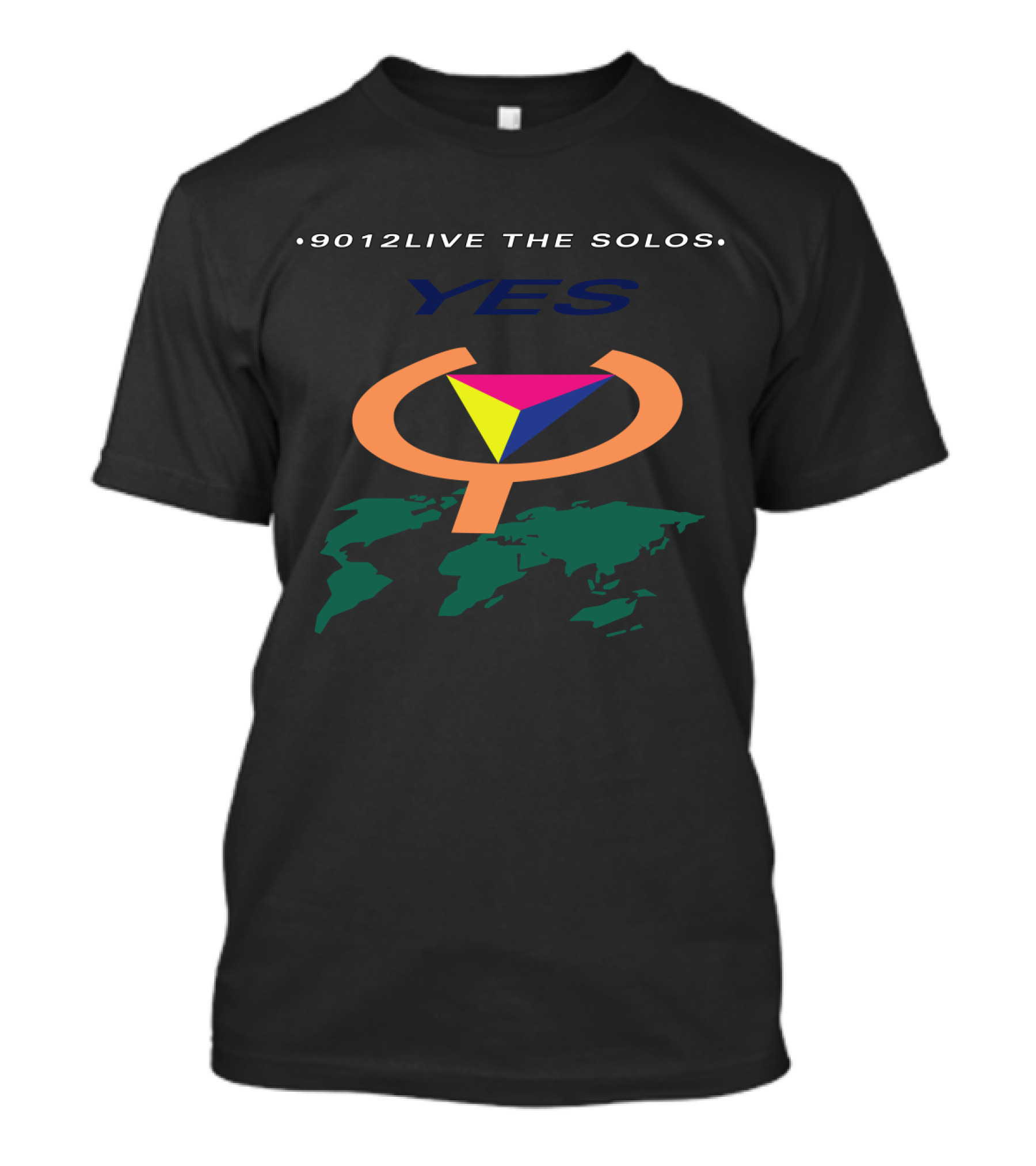 9012Live The Solos Yes World Tour Logo Map T-Shirt
