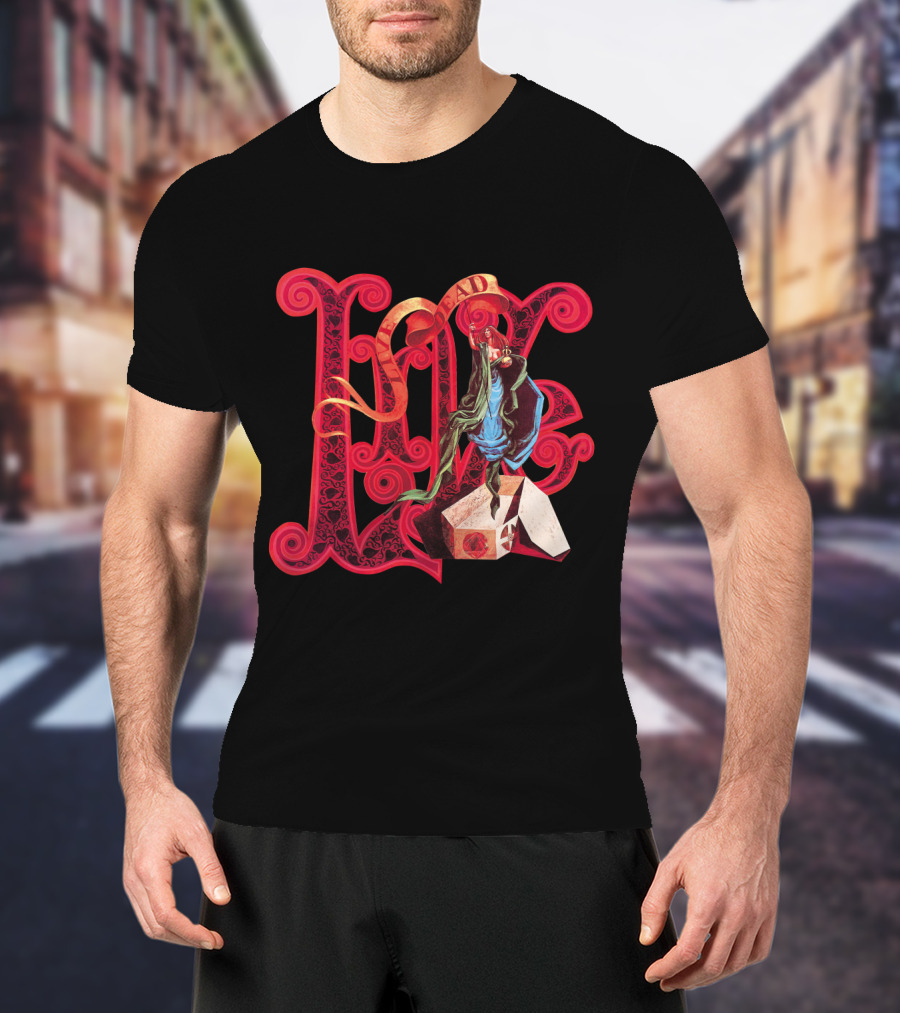 Grateful Dead Love Skeleton Roses Artistic T-Shirt