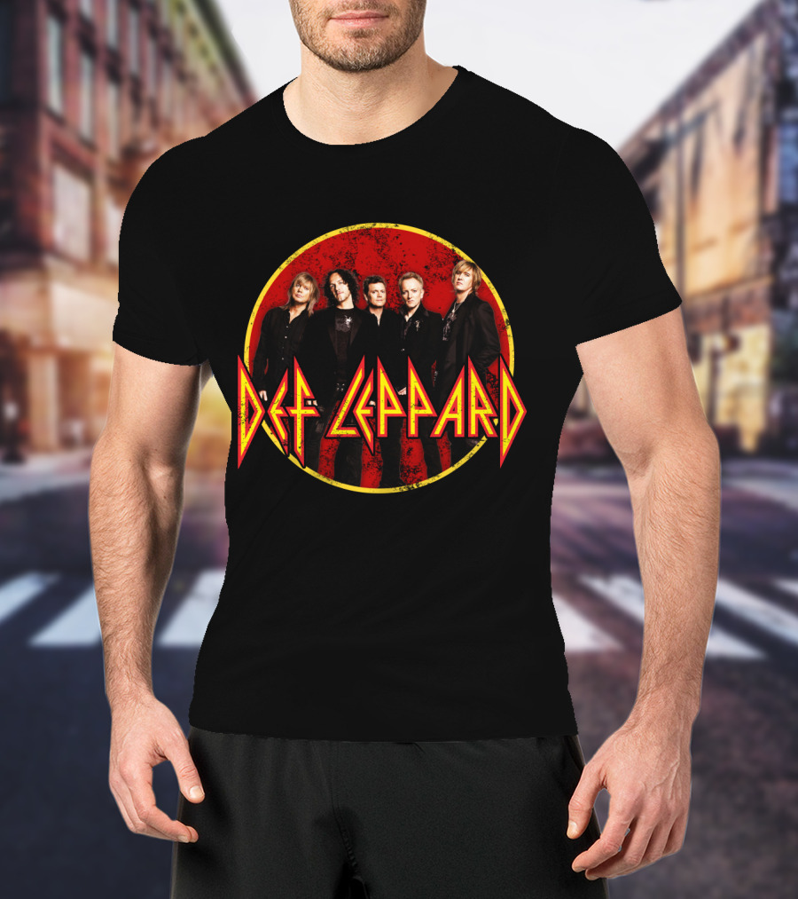 Def Leppard Band Logo And Members T-Shirt