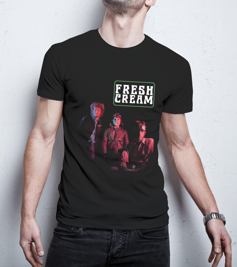 Fresh Cream 1966 Rock Band Album Cover Art T-Shirt