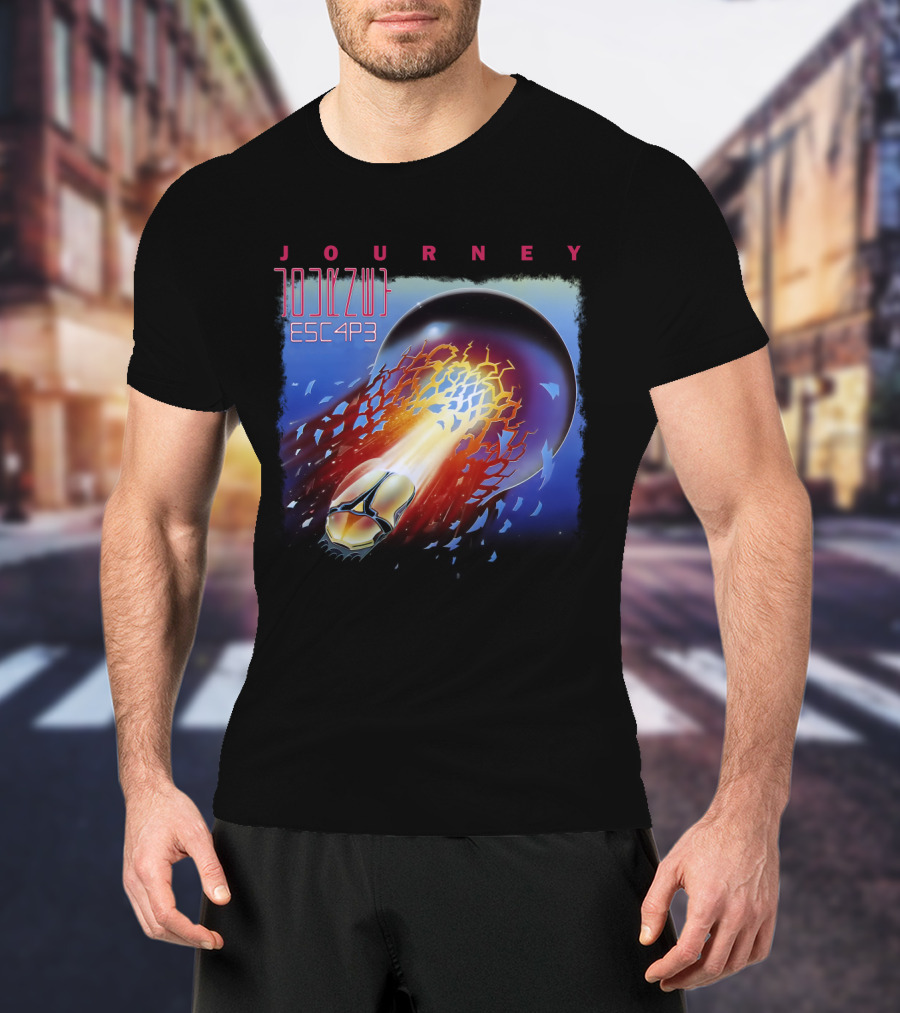 Journey Esc4P3 Album Art Rocket T-Shirt