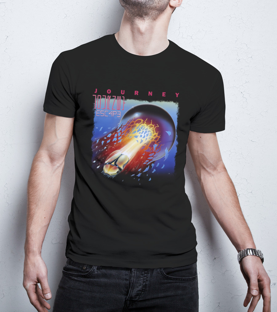 Journey Esc4P3 Album Art Rocket T-Shirt