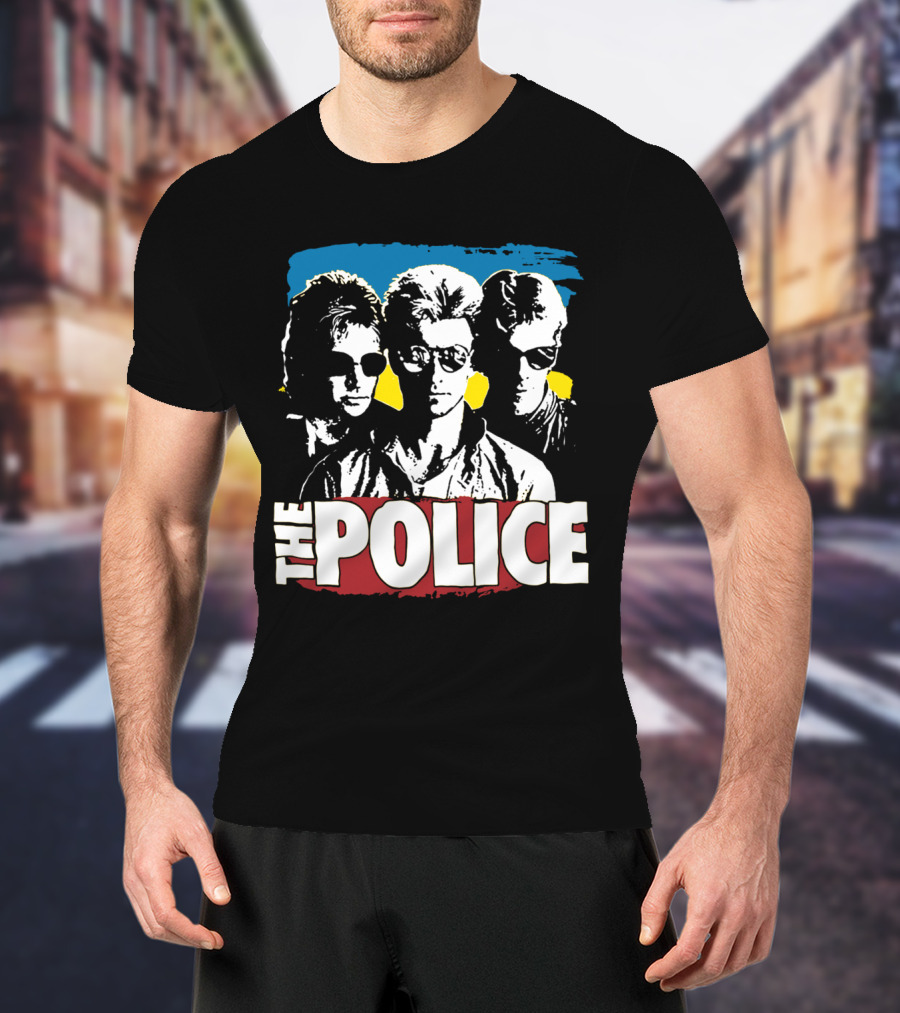 The Police Band Retro Style Silhouette T-Shirt