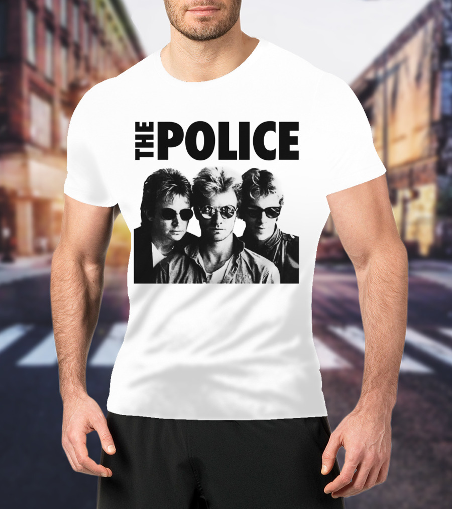 The Police Band Black And White Photo Tp T-Shirt