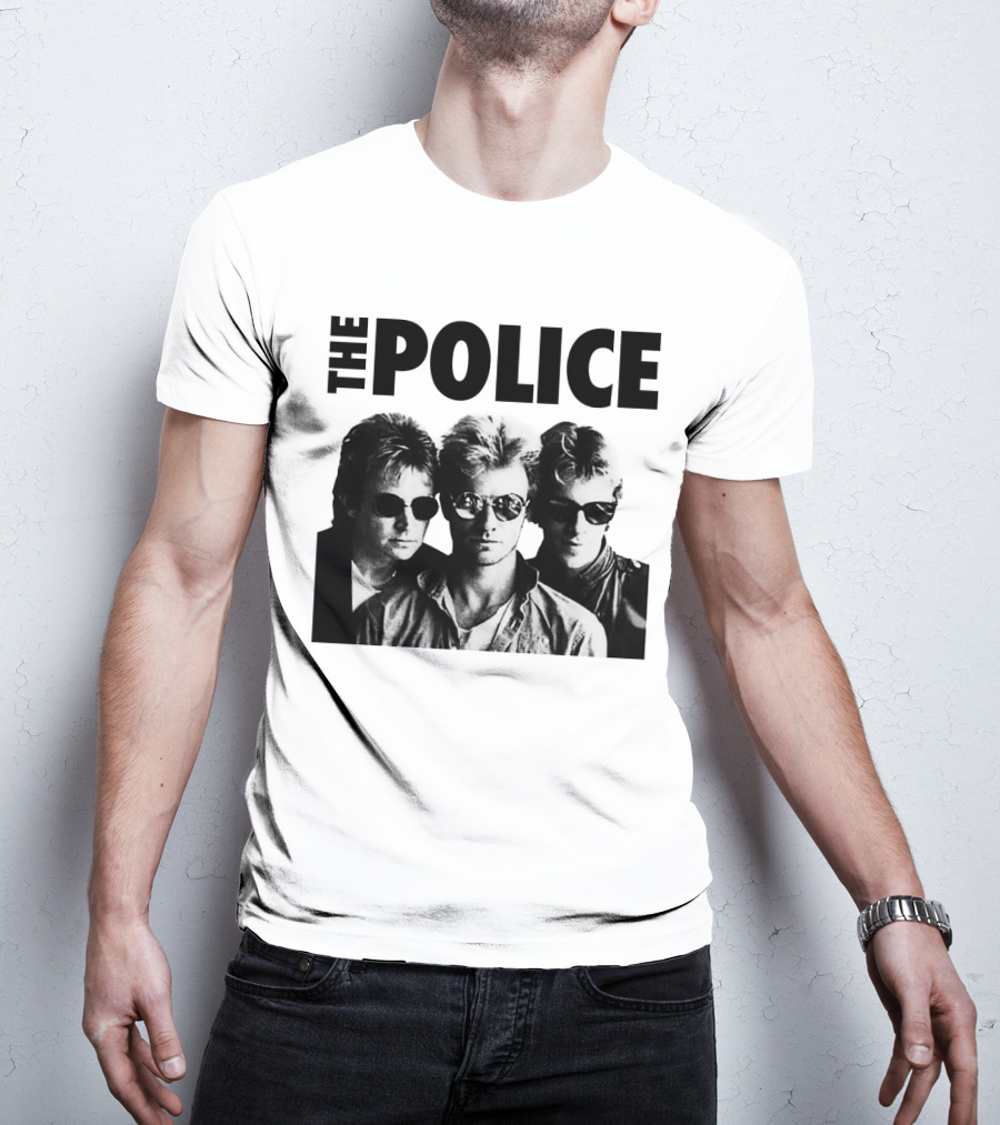 The Police Band Black And White Photo Tp T-Shirt