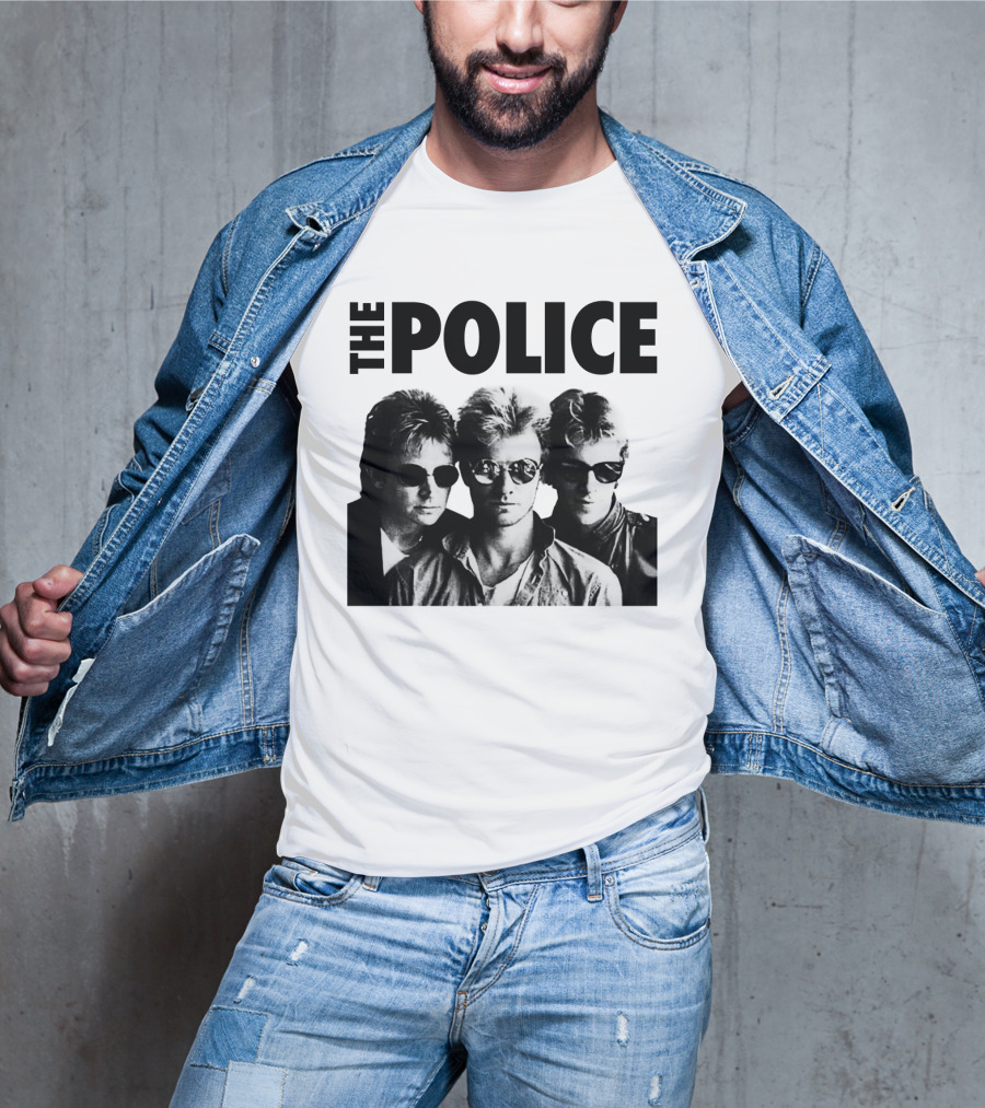 The Police Band Black And White Photo Tp T-Shirt