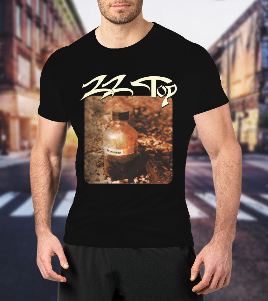 Zz Top Rhythmeen Bottle In Nature Scene T-Shirt