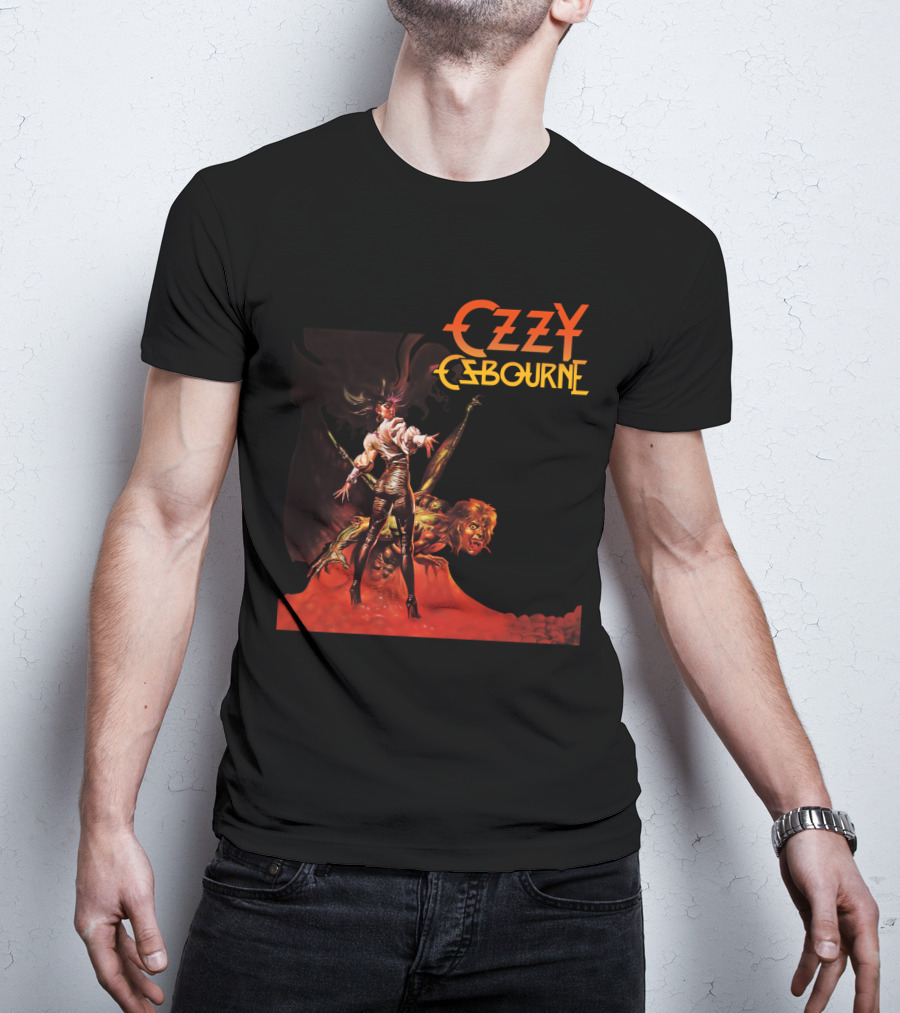 Ozzy Osbourne Bark At The Moon Retro Metal Art T-Shirt