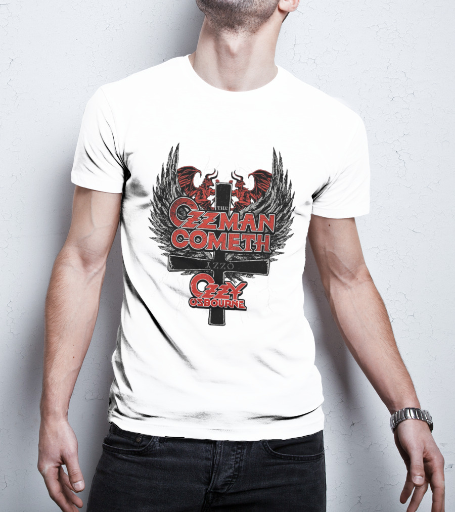 The Ozzman Cometh Ozzy Osbourne Oz 18 Winged Cross T-Shirt