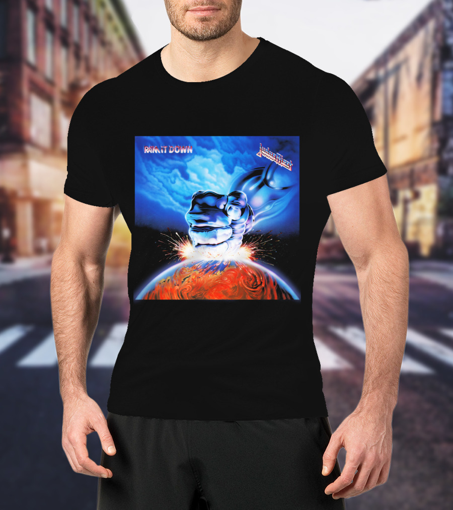 Rain It Down Judas Priest Fist Artwork T-Shirt
