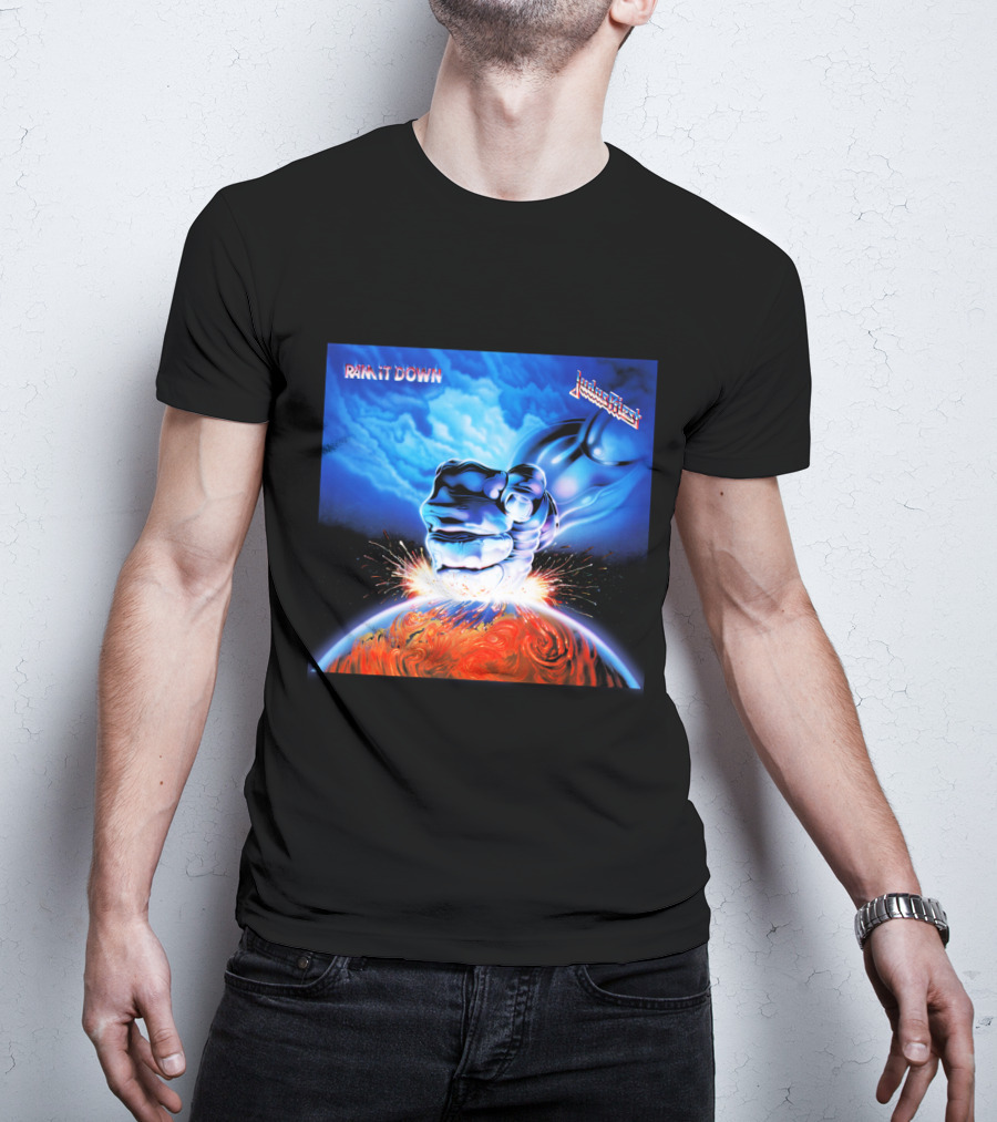 Rain It Down Judas Priest Fist Artwork T-Shirt