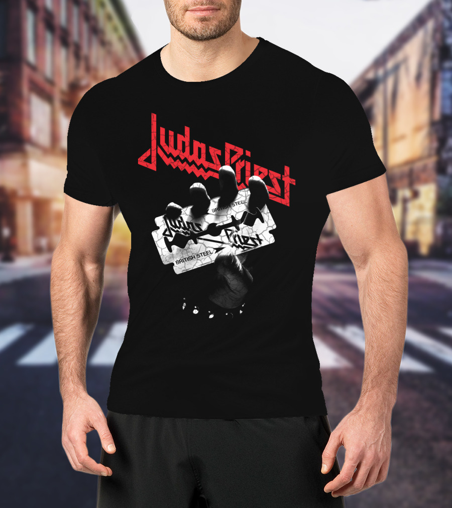 Judas Priest British Steel Razor Blade T-Shirt