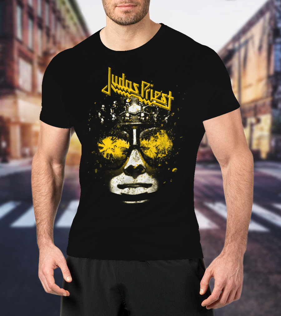Judas Priest Metal Sunglasses Face Artwork T-Shirt